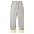 thumbnail image 4 of Mens Fleece Lined Sweatpants Winter Sherpa Lined Straight Leg Open Bottom, with Zipper Pockets, 4 of 5