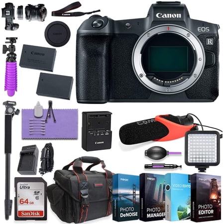Canon EOS RP Mirrorless Digital Camera (Body Only) Bundled w/Deluxe Accessories Like & 4-Pack Photo Editing Software (Body only Basic Kit)