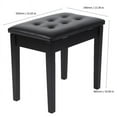 thumbnail image 5 of Wooden Artist Piano Bench Stool Chair With Sheet Music Books Storage Black, 5 of 5