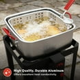 thumbnail image 7 of Megamaster 12QT Outdoor Propane Deep Fryer Pot Kit with Basket, 54,000 BTU Gas Aluminum Fish Fryer Kit, 0-10 PSI Regulator, 5" Thermometer, For Chicken Wings, Seafood, French Fries - 840-45009, 7 of 7