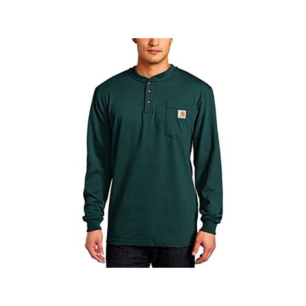 Carhartt - Carhartt Men's Workwear Pocket Henley Shirt, Hunter Green ...