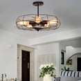 thumbnail image 1 of Gymax Industrial Vintage Flush Mount Ceiling Light Metal Hanging Fixture 5-Light, 1 of 10