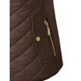 thumbnail image 5 of NE PEOPLE Women’s Quilted Vest – Lightweight Sleeveless Full Zip Up Casual Stand Collar Padding Gilet Jacket with Pockets NEWV40 Brown XL, 5 of 7