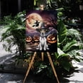 thumbnail image 4 of Spooky Halloween Night Witch Rat Terrier Glowing Pumpkins Vertical Matte Canvas Poster Ratty Dog Lover Wall Art Home Decor - 12015, 4 of 5
