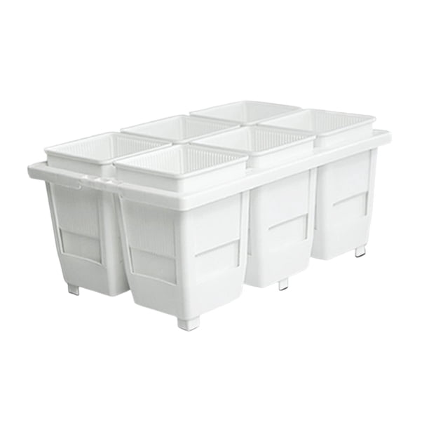 Macetas cuadradas para vivero con orificios de drenaje. Macetas versátiles para iniciar el cultivo de plántulas, ideales para exteriores, interiores, oficinas y jardines. 8 cm blanco