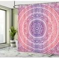 thumbnail image 5 of Ambesonne Pink and Purple Shower Curtain, Mandala, 69"Wx84"L, Violet Ruby, 5 of 5