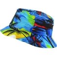 thumbnail image 3 of Tropical Scenery Hawaiian Bucket Hat Fashion Print Summer Cap, 3 of 6