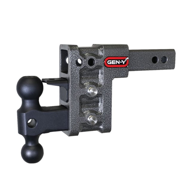 Gen-Y Hitch Remorque Hitch Support à Bille GH-323 Méga-Robuste; Convient au Récepteur de 2 Pouces; Poids Brut de Remorque 10000; Réglable; Non Escamotable; Chute de 5 Pouces/montée de 5 Pouces