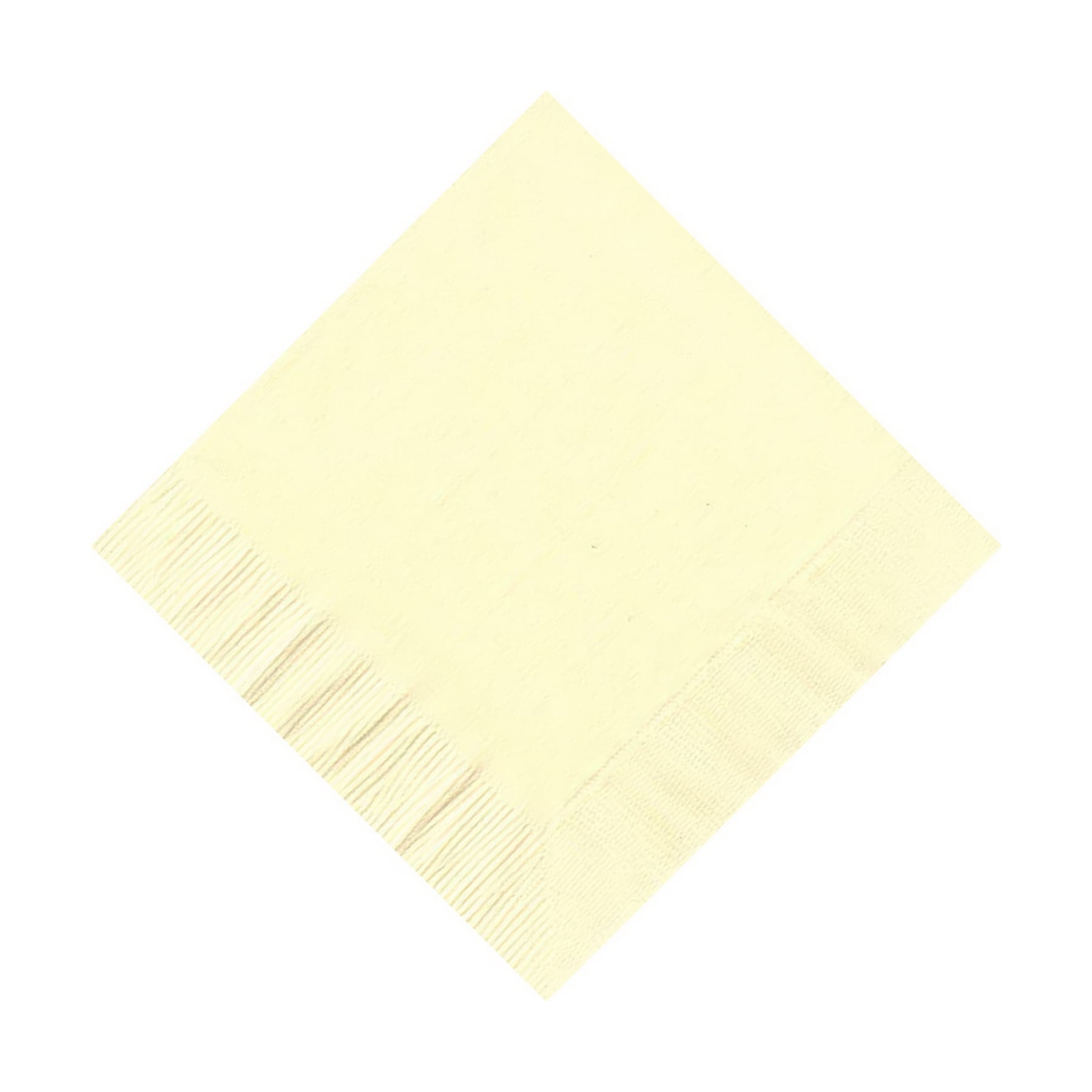 200 (4 Pks of 50) 2 Ply Plain Solid Colors Beverage Cocktail Napkins Paper Ivory by CREATIVE CONVERTING