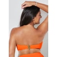 thumbnail image 2 of Swimsuits for All Women's Valentine Ruched Bandeau Bikini Top, 2 of 6