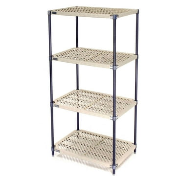 Nexel Vented Plastic Shelving, Nexelon Finish, 36x18x74