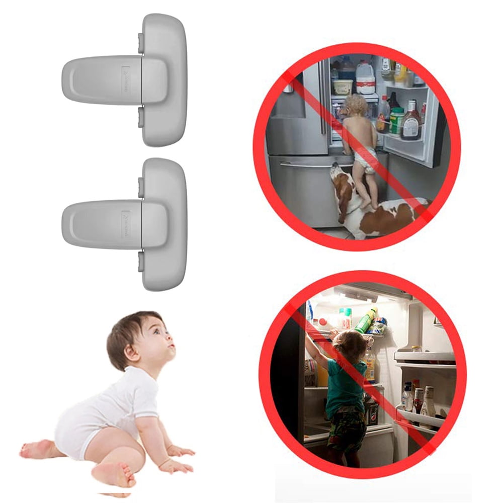 HEOATH Improved Home Refrigerator Fridge Freezer Door Lock, Latch Catch  Toddler Kids Child Fridge Locks Baby Safety Child Lock, Easy