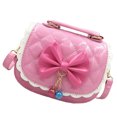 thumbnail image 3 of EeaseMX Bolso de mano de piel sintética para niña, pequeño bolso de hombro con lazo, accesorio informal de verano para niña (rosa), 3 of 8