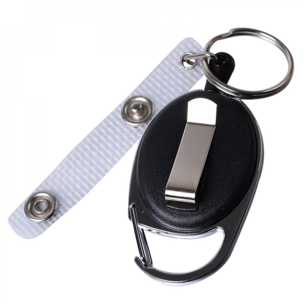 Men & Women Style Metal Inlay Keychain Clip On Waist Bag Double Ring Key Holder 