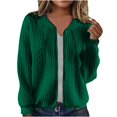 thumbnail image 2 of AOOCHASLIY Women's Winter Coat Clearance Women Casual Winter Knitted Long Sleeved Solid Zippered Sweater Jacket, 2 of 5