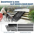 thumbnail image 1 of EastVita Rampe pour Fauteuil Roulant de 6 Pi avec Poignée, Rampe Pliante Antidérapante en Aluminium pour Fauteuil Roulant Handicapé, Capacité de 800 Lb, Rampes de Seuil pour la Maison, les Portes, Noir, 1 of 7