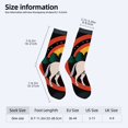 thumbnail image 4 of Unisex Trendy Socks (2 Pairs) - Colorful Cow in Forest Design with Striped Top & Bottom Perfect for All Seasons, 4 of 5