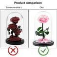 thumbnail image 4 of Eternal Rose in Glass Dome Romantic Aesthetic Artificial Eternal Rose Flower in Glass Dome Gift Mother's Day Supplies-Pink, 4 of 8