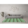 thumbnail image 3 of Ahgly Company Indoor Rectangle Abstract Turquoise Blue Modern Area Rugs, 7' x 10', 3 of 4