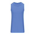 thumbnail image 5 of Women Cotton Linen Sleeveless Crop Tank Tops O Neck Shirt Casual Solid Color Loose Fit Comfy T-Shirt Blouse Vest, 5 of 6