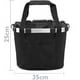 thumbnail image 3 of - Cesta de bicicleta delantera extraíble para el manillar fabricada en tejido impermeable negro Vhermosa LL-1701, 3 of 4