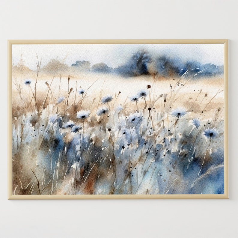 Daisy Meadow Idaho Landscape Wildflowers Flowers Field Floral Poster Botanical Bedroom And Living Room Decor