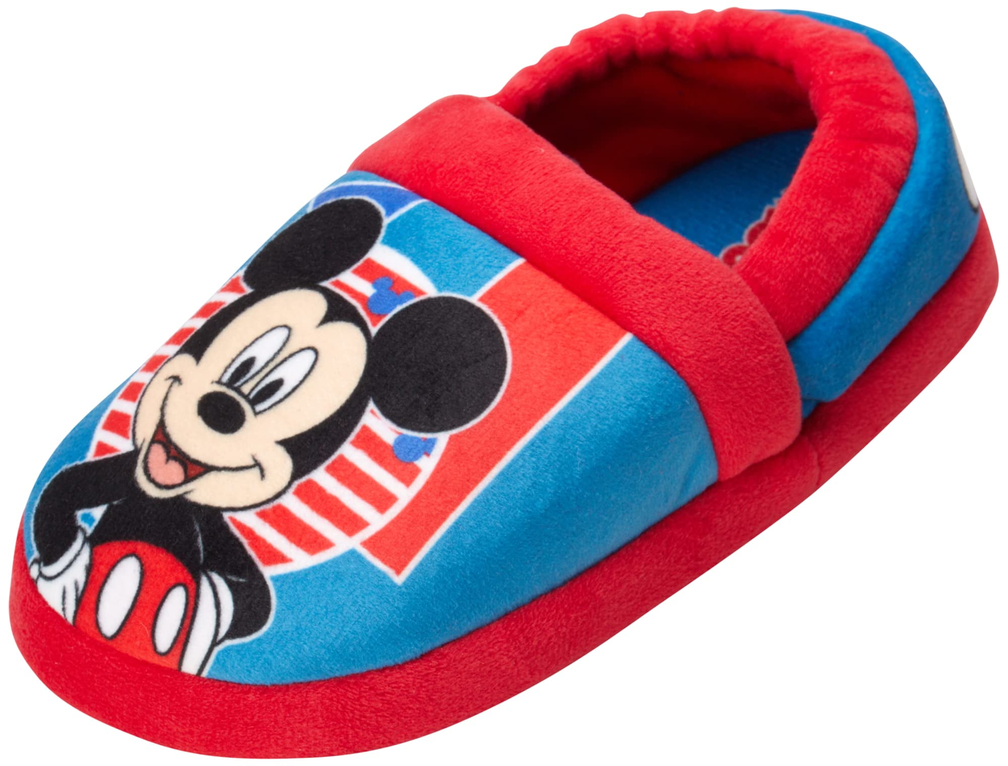 Disney Toddler Baby Boys’ Slippers Mickey Mouse Fuzzy Slippers