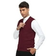 thumbnail image 3 of HAOMEILI Men's Sleeveless V Neck Pullover Sweater Slim Fit Casual Solid Sweater Vest, 3 of 6