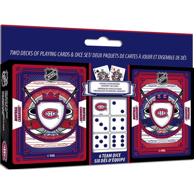 Masterpieces Puzzle Company Montreal Canadiens Two Decks Of Playing Cards & Dice Set
