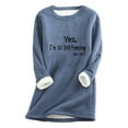 thumbnail image 2 of Meichang Fleece Sweatshirt for Women Winter Warm Sherpa Lined Pullover Thermal Long Sleeve Crewneck Sweatshirt Loungewear Plus Size, 2 of 3