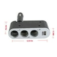 thumbnail image 5 of Car Charger Lighter Socket Splitter 3-Port Adapter with USB Port Plug-in Black Power Strip Multi Outlet for  AT&T Samsung Galaxy Note 3 - Sprint Samsung Galaxy Note 3 - T-Mobile Samsung Galaxy Note 3, 5 of 9