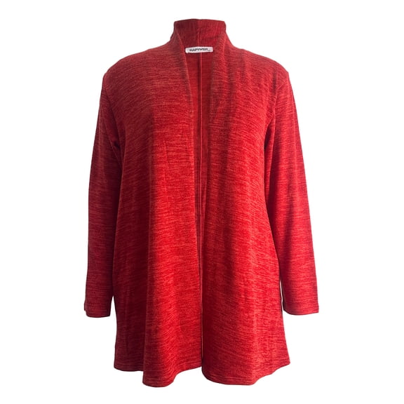 HAPYWER Women's Coats Cardigan Long Sleeve Casual Oversized Soft Long Ladies Coats Red