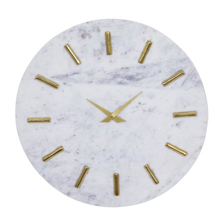 CosmoLiving by Cosmopolitan 15 In. White Contemporary Wall Clock