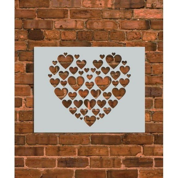 Hearts in Heart Stencil