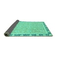 thumbnail image 2 of Ahgly Company Indoor Round Oriental Turquoise Blue Traditional Area Rugs, 8' Round, 2 of 4