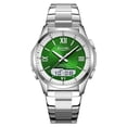 thumbnail image 2 of Reloj de cuarzo unisex con calendario – Reloj de pulsera de acero inoxidable resistente al agua para negocios, para hombres y mujeres, ideal para la oficina, reloj analógico de moda., 2 of 6