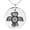 Silver, variant on Stainless Steel Aztec Truth & Wisdom Eagle Rune Engraved Small Medallion Circle Charm Pendant Necklace
