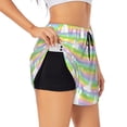 thumbnail image 2 of Disketp Rainbow Rabbit Print Women's Shorts Workout Shorts for Athletic Gym Running Shorts with Phone Pockets X-Large, 2 of 8