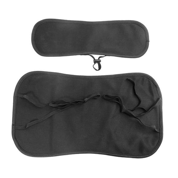 Paquete de aceite de ricino reutilizable con bolsillo frontal, franela limpia, cómoda correa ajustable portátil, lavable, antifugas de aceite para Cordón Elástico Negro