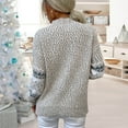 thumbnail image 4 of labakihah sweaters for women women's christmas snowflake sweater turtleneck vintage holiday knit sweater pullover beige s, 4 of 9