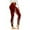 Burgundy, variant on Lovskoo 2024 Women's High Waisted Seamless Workout Leggings Chrismas Printed Yoga Pants Tummy Control Running Pants Scrunch Butt Lifting Elastic Tights Burgundy