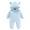 ZA5-Blue, variant on Baby Jumpsuits Boys Girls Bear Ears Onesie Autumn Winter Warm Crawling Solid Color Long Sleeve Zipper Overalls Children Pajamas 3-6 Months