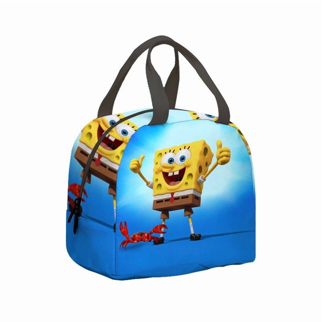 Insulated Lunch Bag Cartoon Anime Design Portable Large Capacity for Students Picnic