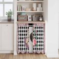 thumbnail image 6 of Easter Bunny Roses Kitchen Curtain for Berdoom Living Room Cafe 45 Inch Length, Pink Floral Spring Black Buffalo Plaid Tiers Curtains Light Filtering Drapes Window Treatment 2 Panels 52"Wx45"L, 6 of 8