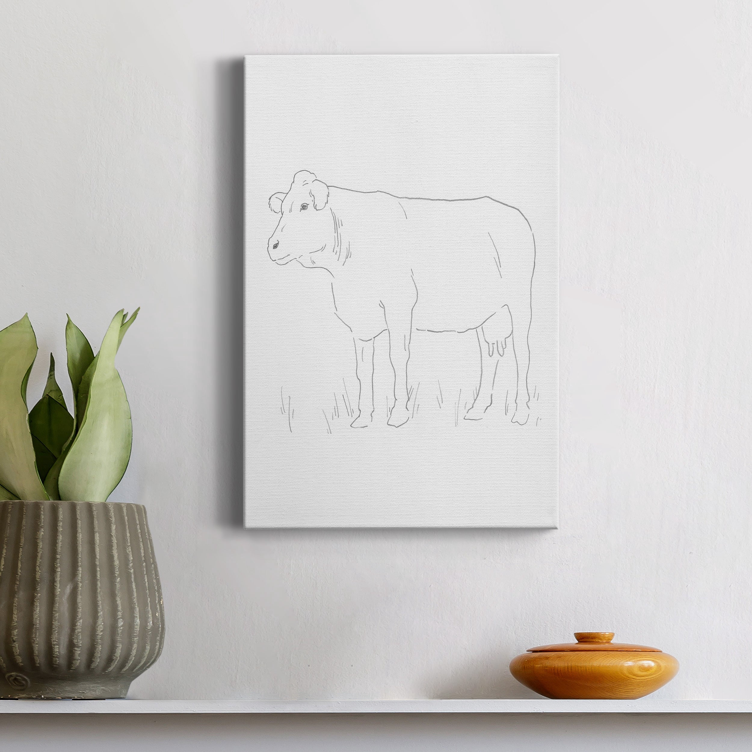 Limousin Cattle IV Premium Gallery Wrapped Canvas - Ready to Hang