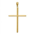 thumbnail image 4 of FB Jewels 14K Yellow Gold Polished Tube Cross Pendant, 4 of 4