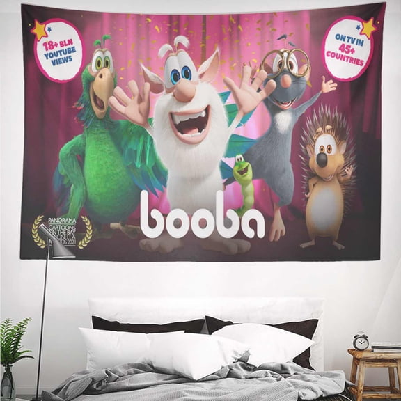 Booba Tapestry Gift Wall Hanging Backdrop for Room Bedroom Girls Fans Background Banner Party Birthday Supplies Decor