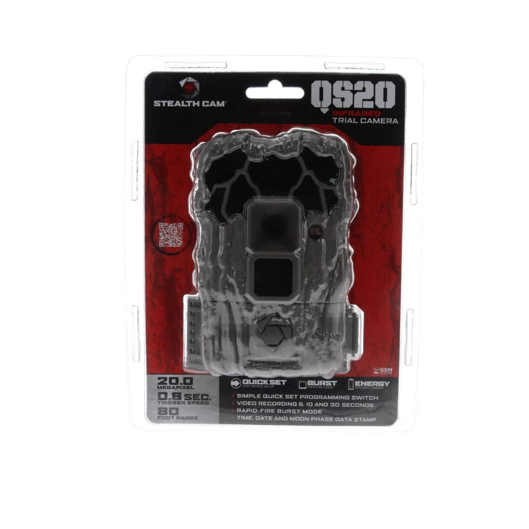 Stealth Cam QS20 20MP Photo & 720P Video at 30FPS 0.8 Sec Trigger