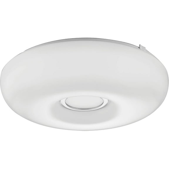 Lithonia Lighting FMKMRL 14" 4000K LED Low Profile Flush Mount – White w/ Chrome Inner Ring