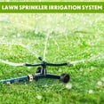 thumbnail image 6 of Metal Rotary Lawn Sprinkler 3 Arm Heavy Duty 360 Degree Automatic Revolving Whirling Water Sprinkler with Wheeled Base, 6 of 6